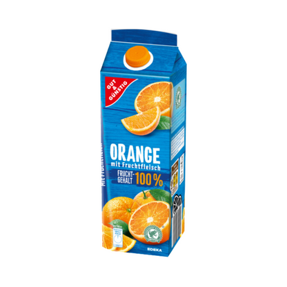 GUT&GÜNSTIG Orangensaft mit Fruchtfleisch 1l foodpipe Rostock [Lebensmittel-Lieferservice Rostock]