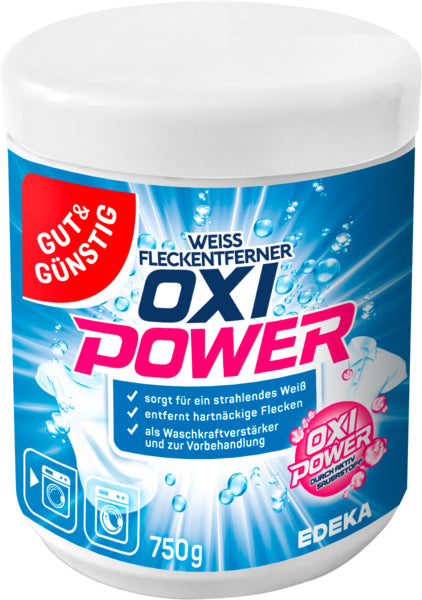 GUT&GÜNSTIG Oxi Fleckenentfernerpulver weiß 750g foodpipe [Lebensmittel-Lieferservice Rostock]