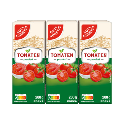 GUT&GÜNSTIG Passierte Tomaten 3x200g foodpipe [Lebensmittel-Lieferservice Rostock]