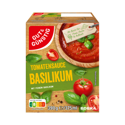 GUT&GÜNSTIG Pasta Sauce Basilikum 390g foodpipe [Lebensmittel-Lieferservice Rostock]