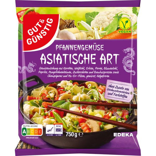 GUT&GÜNSTIG Pfannengemüse Asiatische Art 750g foodpipe [Lebensmittel-Lieferservice Rostock]