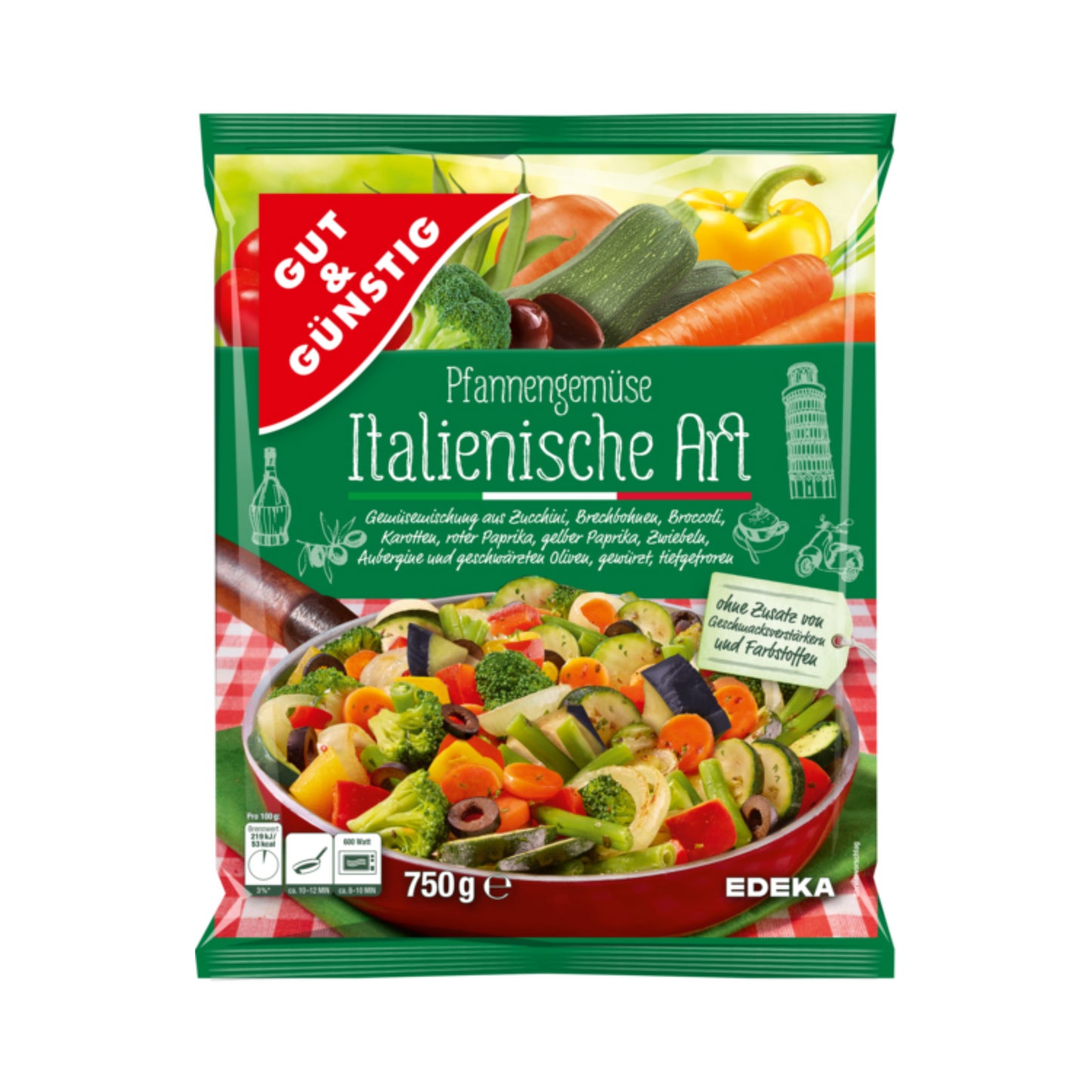 GUT&GÜNSTIG Pfannengemüse Italian Style 750g foodpipe [Lebensmittel-Lieferservice Rostock]