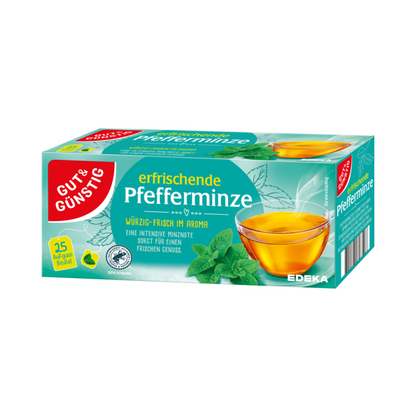 GUT&GÜNSTIG Pfefferminztee 25x2,25g foodpipe [Lebensmittel-Lieferservice Rostock]