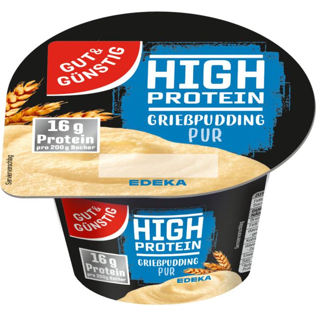 GUT&GÜNSTIG Protein Grießpudding Pur 200g foodpipe [Lebensmittel-Lieferservice Rostock]