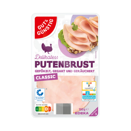 GUT&GÜNSTIG Putenbrust Classic 100g QS ITW foodpipe [Lebensmittel-Lieferservice Rostock]