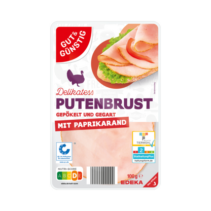 GUT&GÜNSTIG Putenbrust Paprika 100g QS ITW foodpipe [Lebensmittel-Lieferservice Rostock]