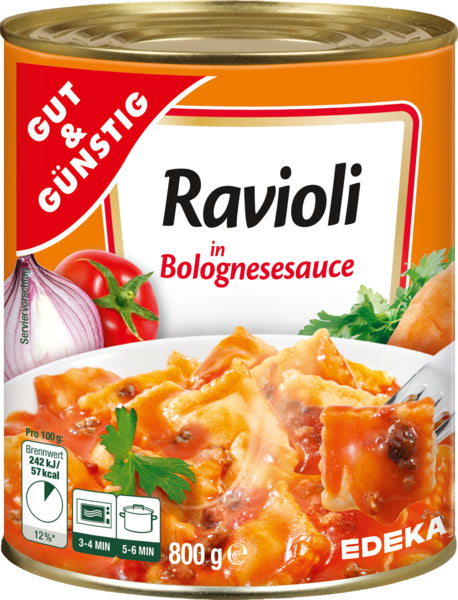 GUT&GÜNSTIG Ravioli Bolognese 800g foodpipe Rostock [Lebensmittel-Lieferservice Rostock]