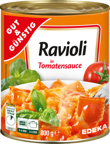 GUT&GÜNSTIG Ravioli in Tomatensauce 800g foodpipe Rostock [Lebensmittel-Lieferservice Rostock]