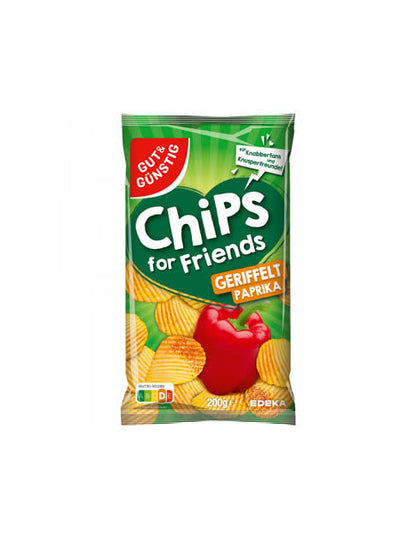 GUT&GÜNSTIG Riffelchips Paprika 200g foodpipe [Lebensmittel-Lieferservice Rostock]