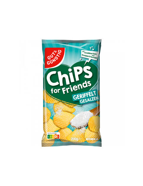 GUT&GÜNSTIG Riffelchips Salz 200g foodpipe [Lebensmittel-Lieferservice Rostock]