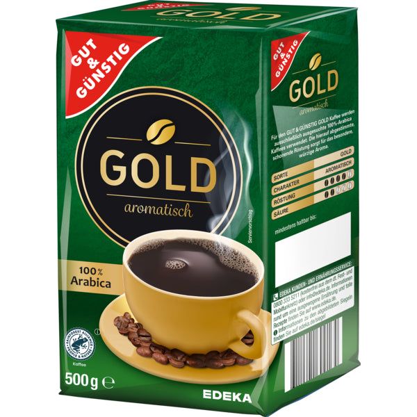 GUT&GÜNSTIG Röstkaffee Gold 500g foodpipe [Lebensmittel-Lieferservice Rostock]