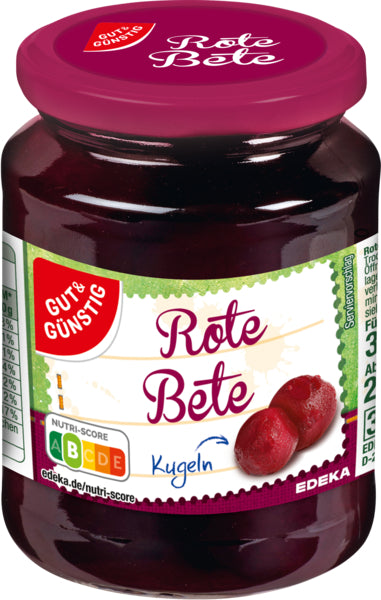 GUT&GÜNSTIG Rote Bete Kugeln 330g foodpipe [Lebensmittel-Lieferservice Rostock]