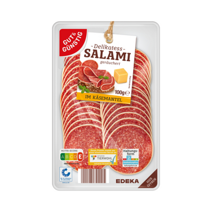 GUT&GÜNSTIG Salami im Käsemantel 100g QS ITW foodpipe [Lebensmittel-Lieferservice Rostock]