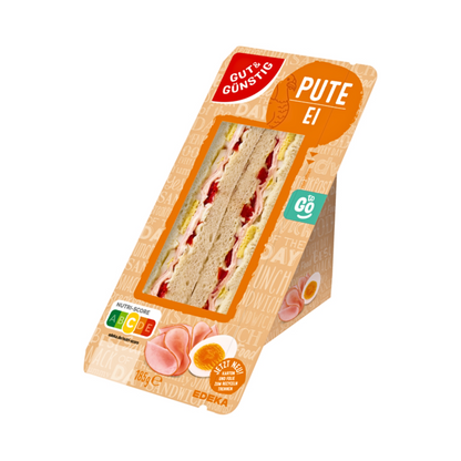 GUT&GÜNSTIG Sandwich Pute 185g foodpipe [Lebensmittel-Lieferservice Rostock]
