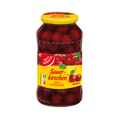 GUT&GÜNSTIG Sauerkirschen leicht gezuckert 680g foodpipe [Lebensmittel-Lieferservice Rostock]