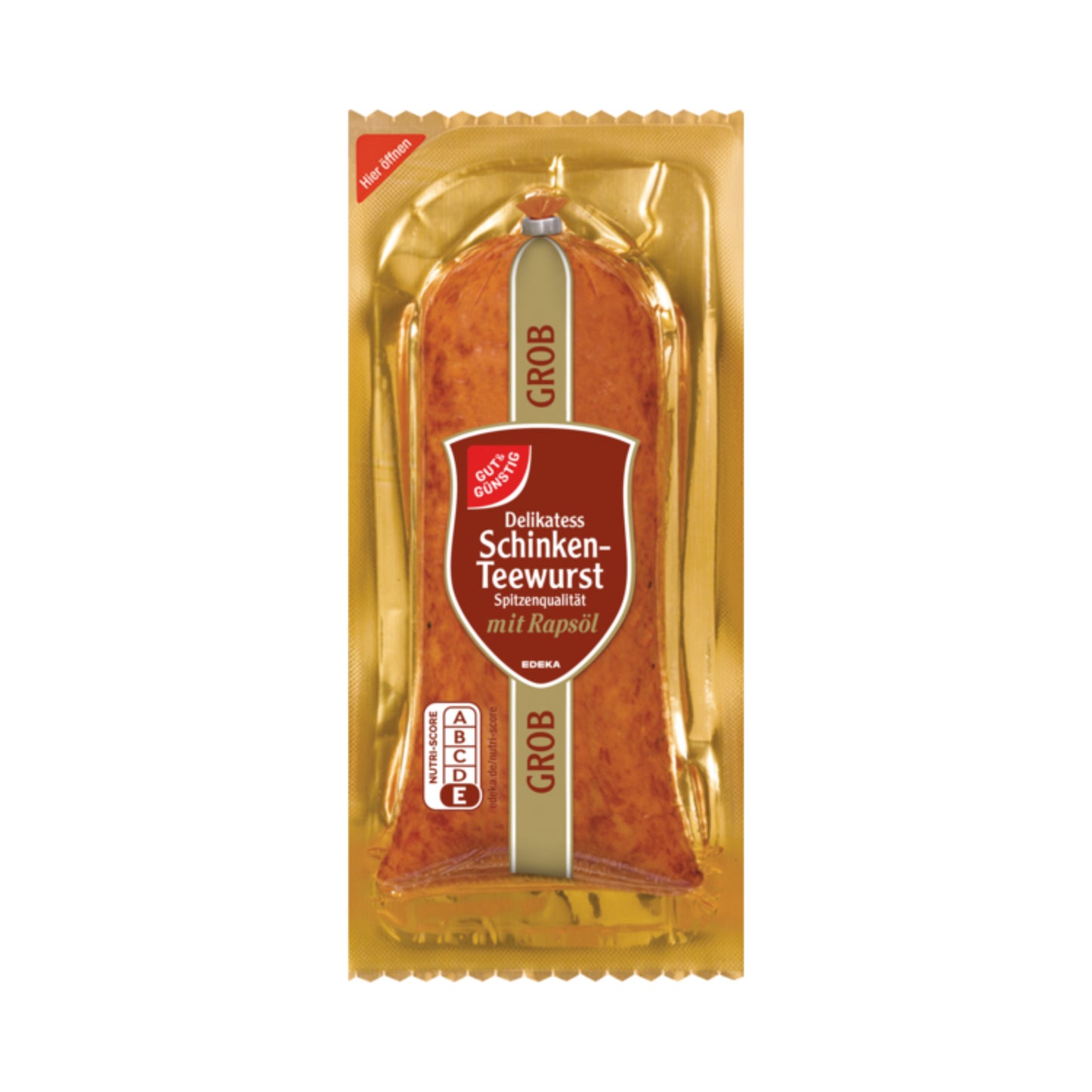 GUT&GÜNSTIG Schinkenteewurst grob 250g QS foodpipe [Lebensmittel-Lieferservice Rostock]