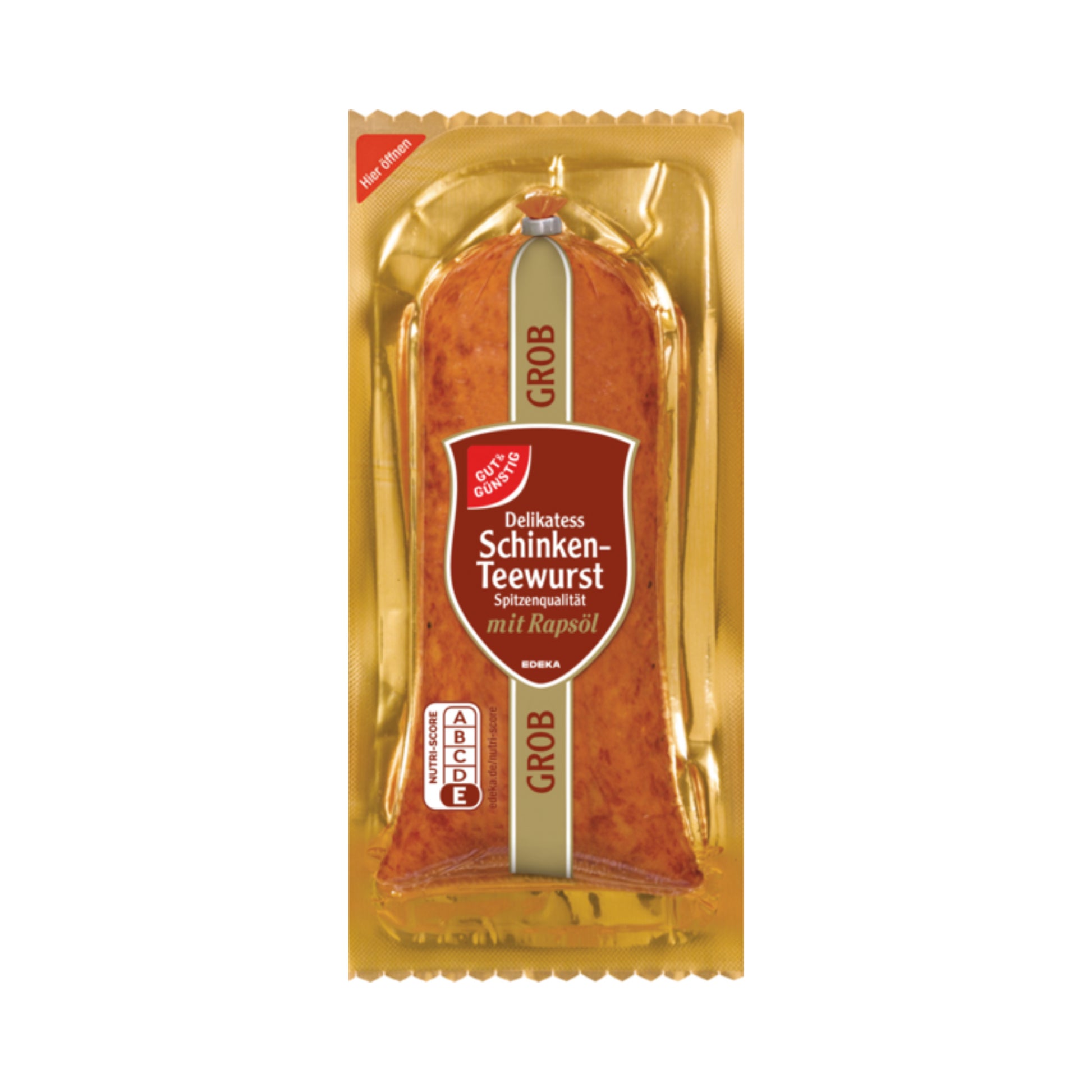 GUT&GÜNSTIG Schinkenteewurst grob 250g QS foodpipe [Lebensmittel-Lieferservice Rostock]