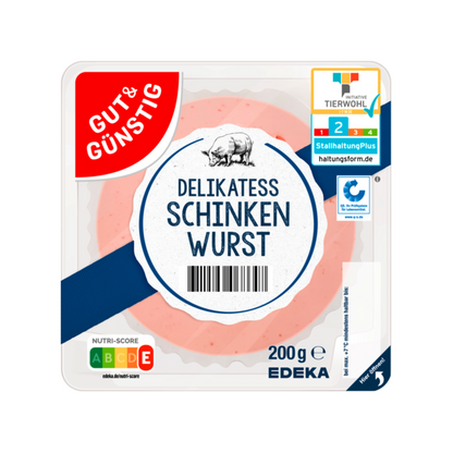 GUT&GÜNSTIG Schinkenwurst 200g QS ITW foodpipe [Lebensmittel-Lieferservice Rostock]