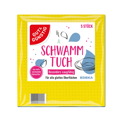 GUT&GÜNSTIG Schwammtuch 5ST foodpipe [Lebensmittel-Lieferservice Rostock]