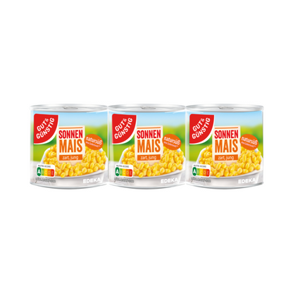 GUT&GÜNSTIG Sonnenmais 3x150g foodpipe [Lebensmittel-Lieferservice Rostock]