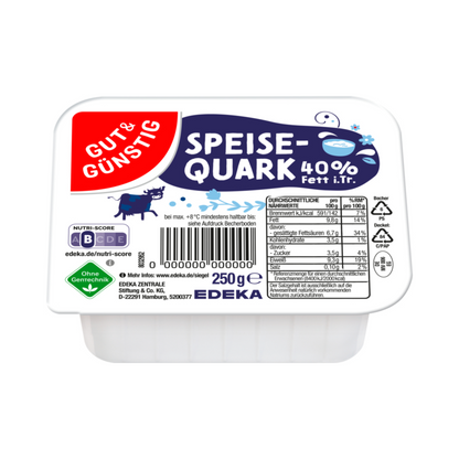 GUT&GÜNSTIG Speisequark 40% 250g VLOG foodpipe [Lebensmittel-Lieferservice Rostock]