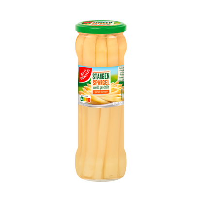 GUT&GÜNSTIG Stangenspargel weiß, geschält, ganze Stangen 330g foodpipe [Lebensmittel-Lieferservice Rostock]
