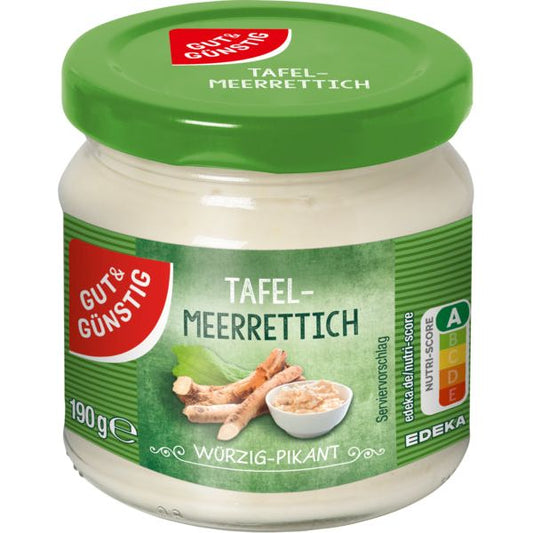 GUT&GÜNSTIG Tafelmeerrettich 190g foodpipe [Lebensmittel-Lieferservice Rostock]