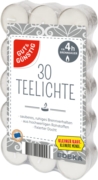 GUT&GÜNSTIG Teelichte 30ST foodpipe Rostock [Lebensmittel-Lieferservice Rostock]