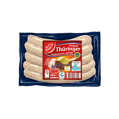 GUT&GÜNSTIG Thüringer Rostbratwurst 500g QS ITW foodpipe [Lebensmittel-Lieferservice Rostock]