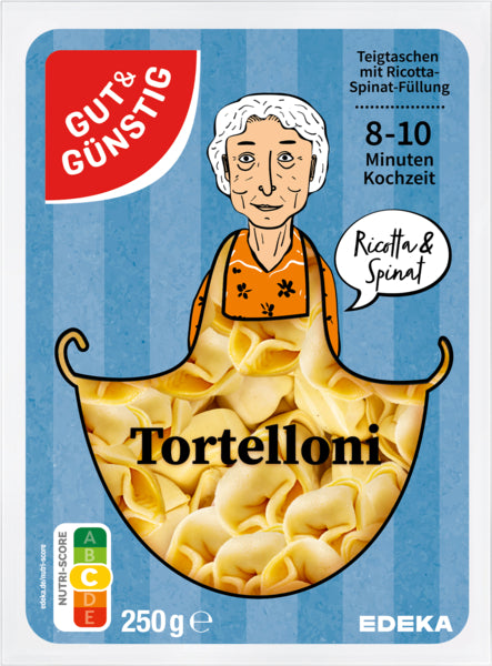 GUT&GÜNSTIG Tortelloni Ricotta & Spinat 250g foodpipe [Lebensmittel-Lieferservice Rostock]