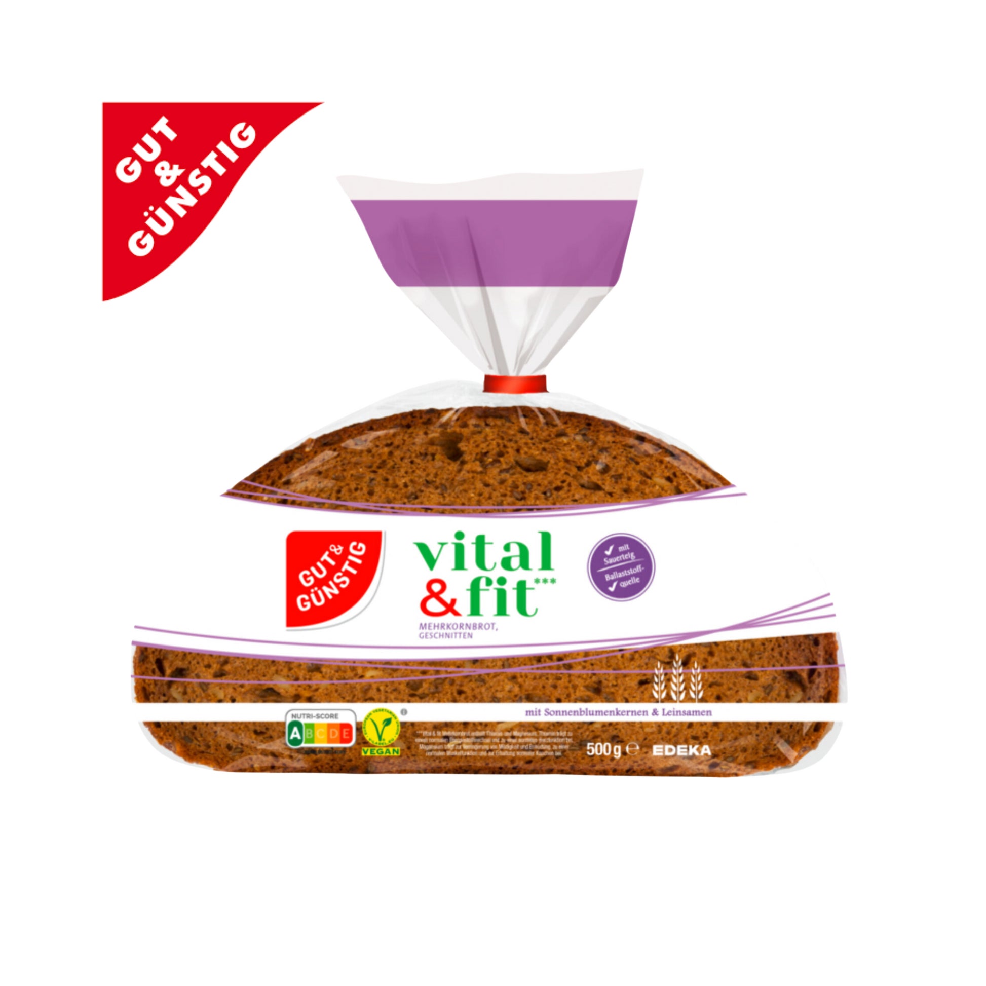 GUT&GÜNSTIG Vital&Fit Mehrkornbrot 500g foodpipe [Lebensmittel-Lieferservice Rostock]