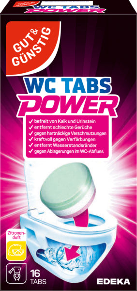 GUT&GÜNSTIG WC-Reiniger Tabs Lemon 16x25g foodpipe [Lebensmittel-Lieferservice Rostock]