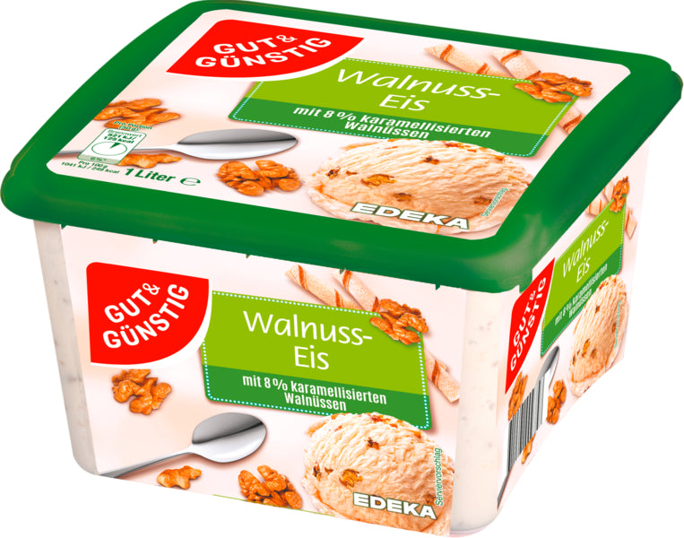 GUT&GÜNSTIG Walnuss Eis 1000ml foodpipe [Lebensmittel-Lieferservice Rostock]