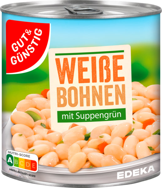 GUT&GÜNSTIG Weisse Bohnen mit Suppengrün 800g foodpipe [Lebensmittel-Lieferservice Rostock]