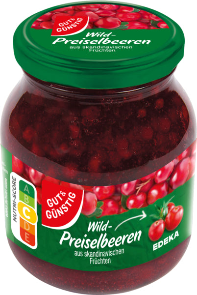 GUT&GÜNSTIG Wild-Preiselbeeren 400g foodpipe [Lebensmittel-Lieferservice Rostock]