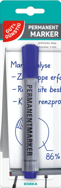 GUT&GÜSTIG Permanentmarker blau foodpipe [Lebensmittel-Lieferservice Rostock]