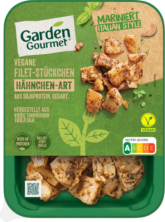 Garden Gourmet vegane Filet-Stückchen Hähnchen Style Italian Style 160g foodpipe [Lebensmittel-Lieferservice Rostock]