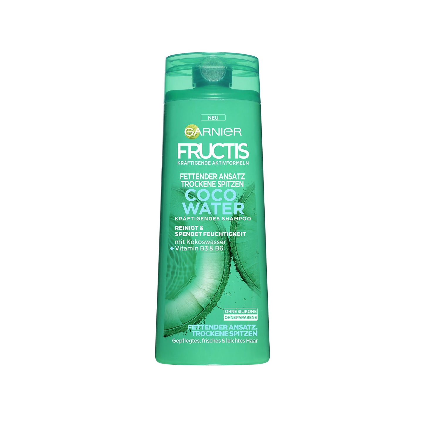 Garnier Fructis Shampoo Coco Water für fettigen Ansatz und trockene Spitzen 250ml foodpipe [Lebensmittel-Lieferservice Rostock]