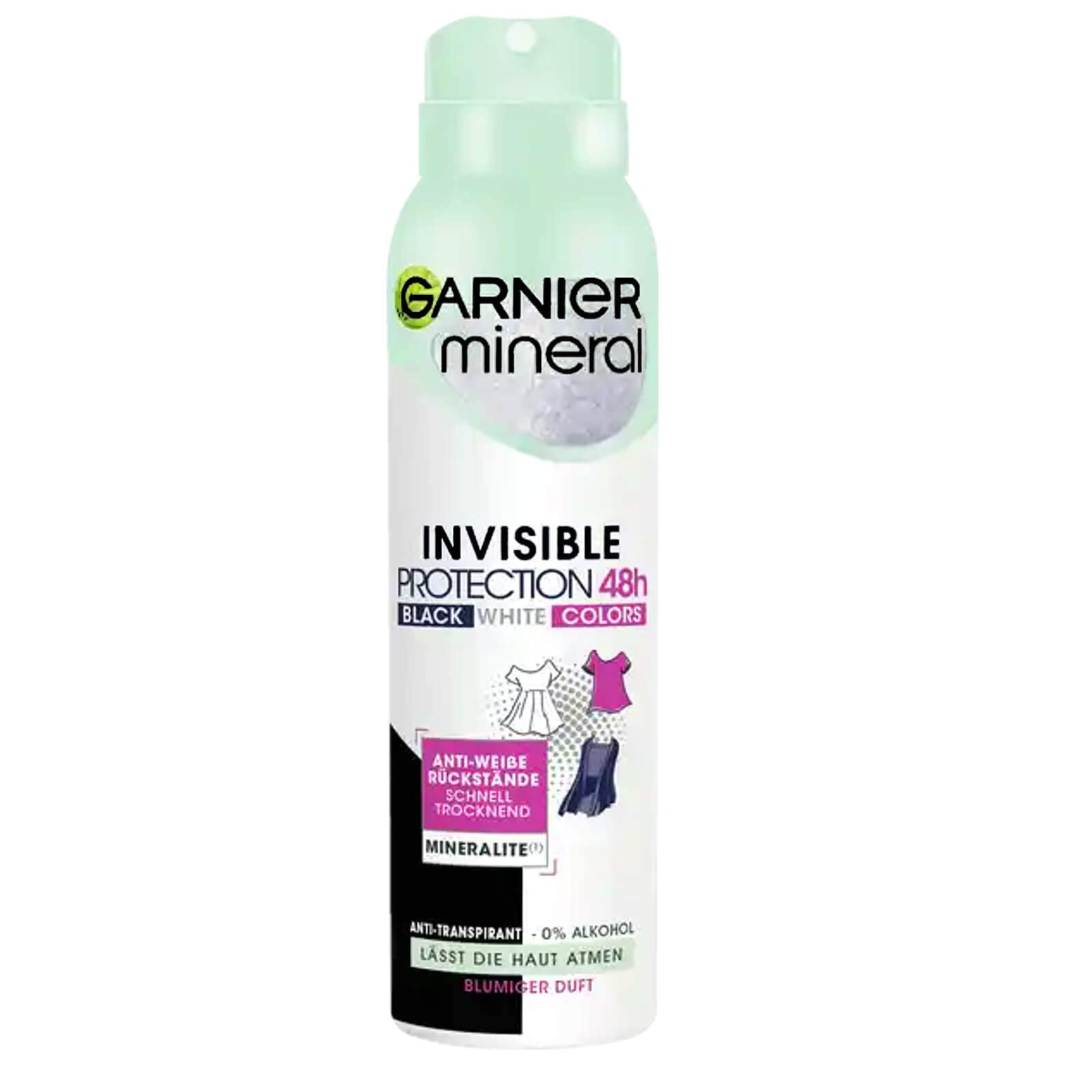 Garnier Mineral Deospray Women Invisible Black&White Color 150ml foodpipe [Lebensmittel-Lieferservice Rostock]