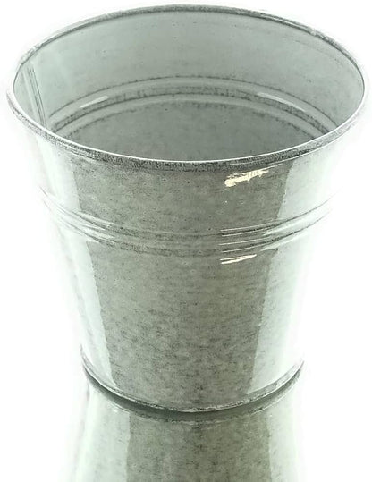 Gasper Metall Übertopf Botanico grau 14cm foodpipe [Lebensmittel-Lieferservice Rostock]