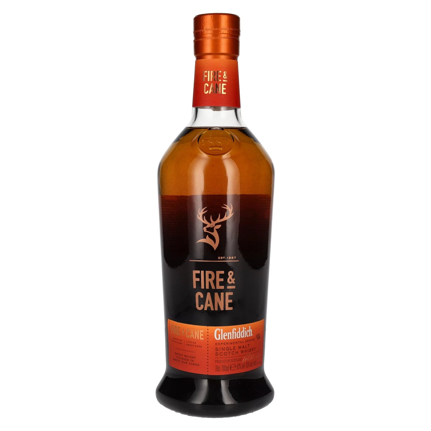 Glenfiddich Fire&Cane Single Malt Whisky 43% 0,7l foodpipe [Lebensmittel-Lieferservice Rostock]