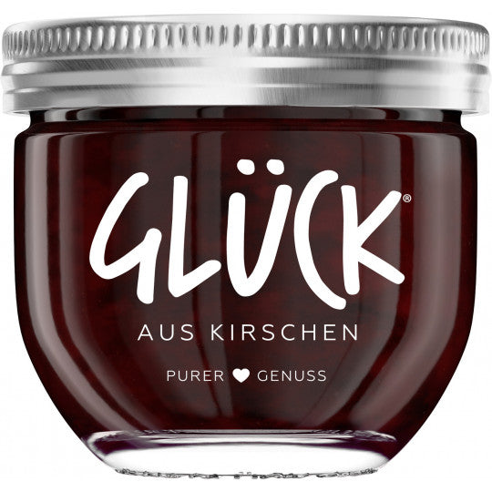 Glück Passiert Fruchtaufstrich Kirsche weniger Zucker 230g foodpipe [Lebensmittel-Lieferservice Rostock]