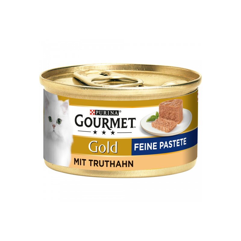 Gourmet Gold Feine Pastete mit Truthahn Katzennassnahrung 85g foodpipe [Lebensmittel-Lieferservice Rostock]