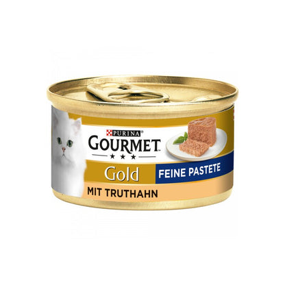 Gourmet Gold Feine Pastete mit Truthahn Katzennassnahrung 85g foodpipe [Lebensmittel-Lieferservice Rostock]
