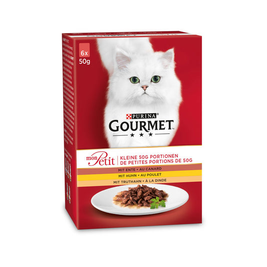 Gourmet Mon Petit Geflügel Katzennassnahrung 6x50g foodpipe [Lebensmittel-Lieferservice Rostock]