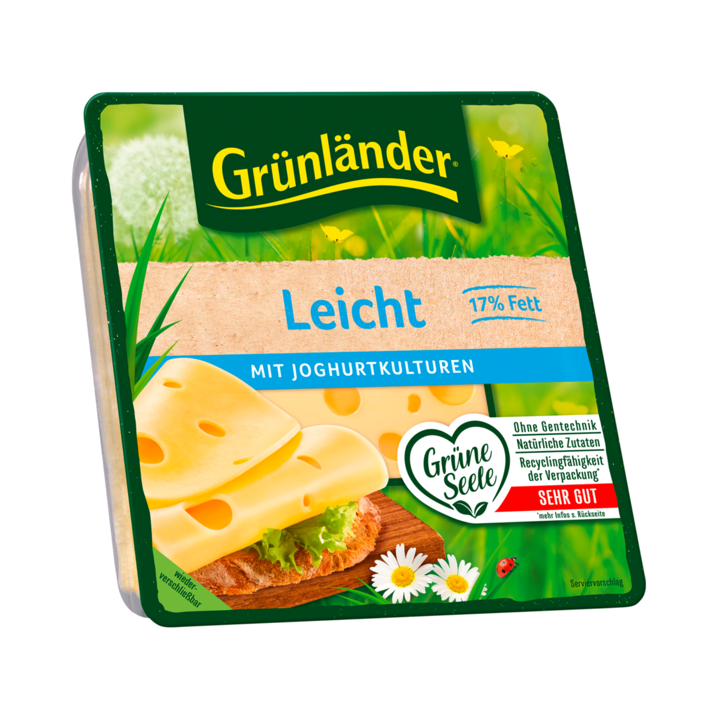 Grünländer Scheiben Leicht 30% Dreiviertelfettstufe 17% Absolut 140g foodpipe [Lebensmittel-Lieferservice Rostock]