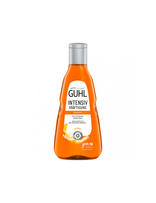 Guhl Shampoo Intensiv Kräftigung für kraftloses&feines Haar 250ml foodpipe [Lebensmittel-Lieferservice Rostock]