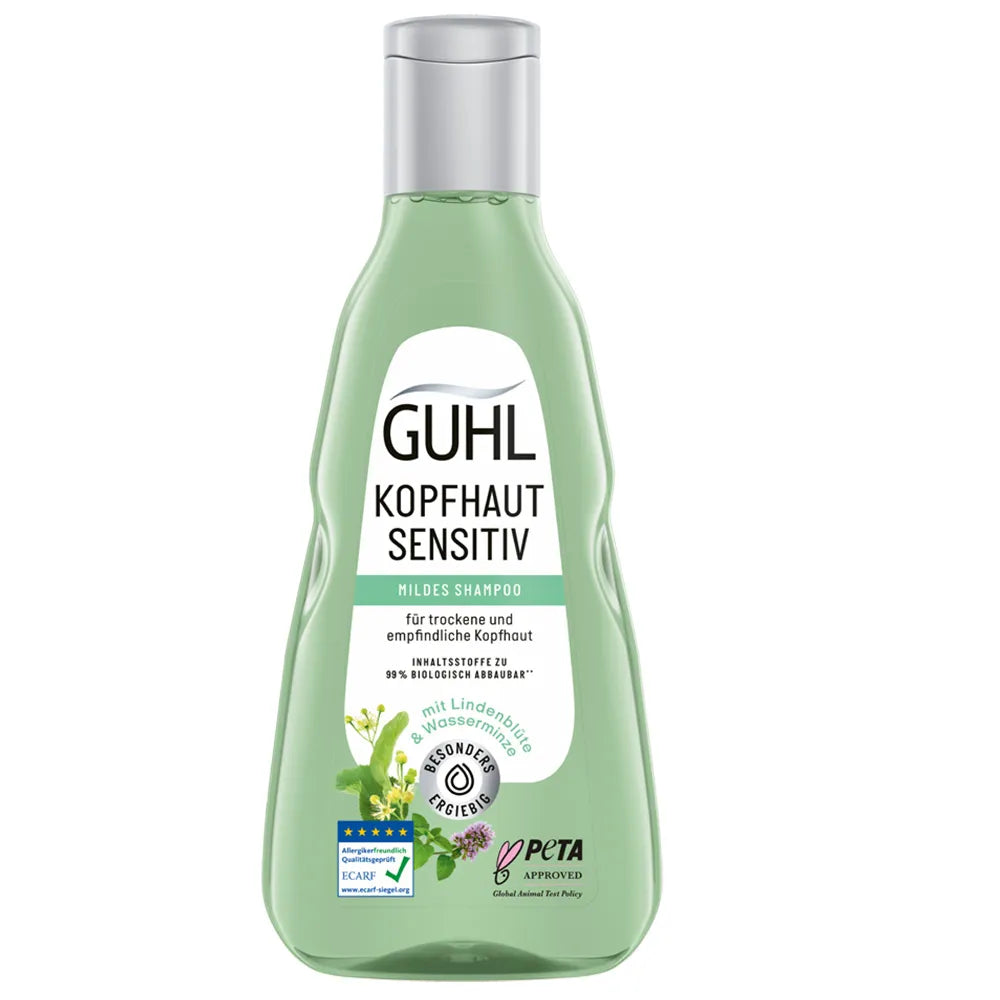 Guhl Shampoo Kopfhaut Sensitiv für trockene&empfindliche Kopfhaut 250ml foodpipe [Lebensmittel-Lieferservice Rostock]