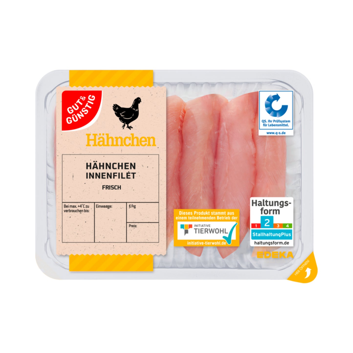 Gut&Günstig Hähnchen-Innenfilet 400g foodpipe [Lebensmittel-Lieferservice Rostock]