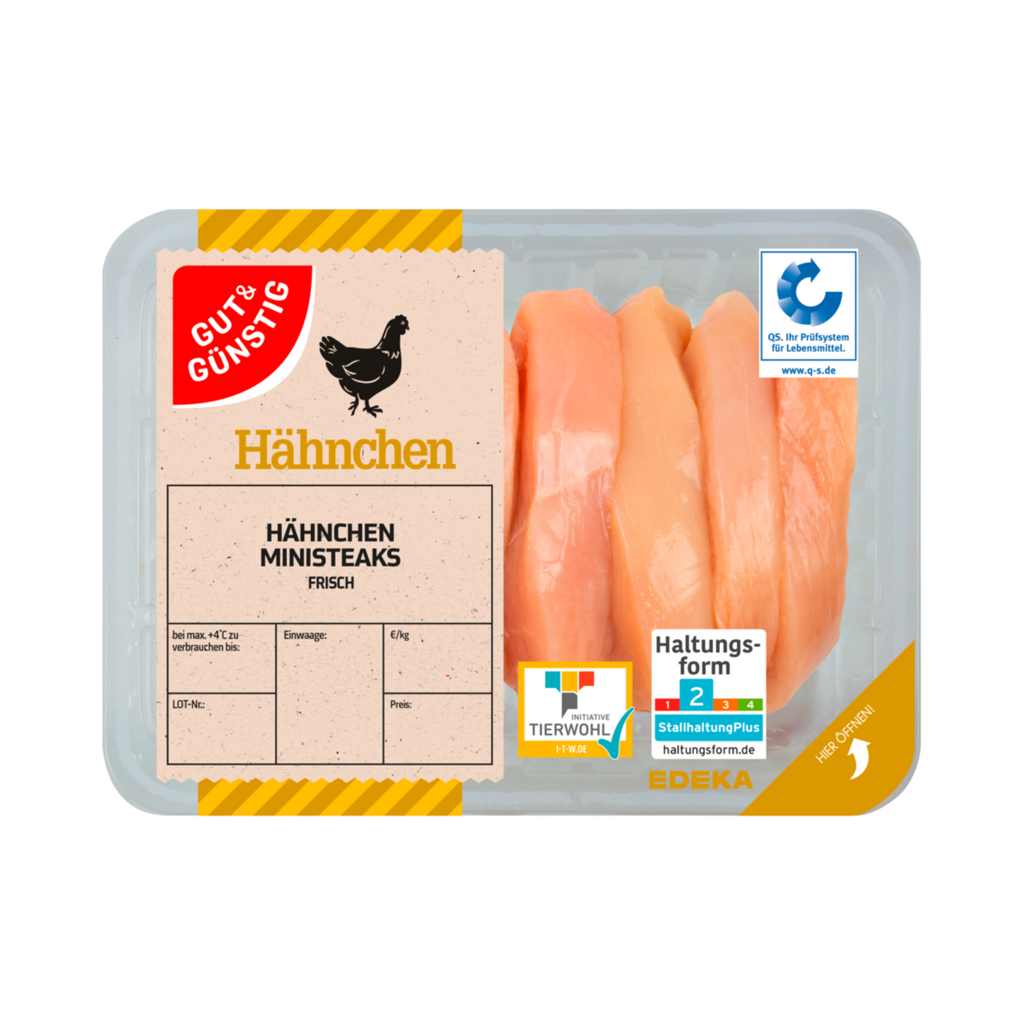 Gut&Günstig Hähnchen Ministeak 400g QS ITW